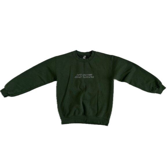 Sweatshirt Cats Welcome People Tolerated - Picture 1 of 3